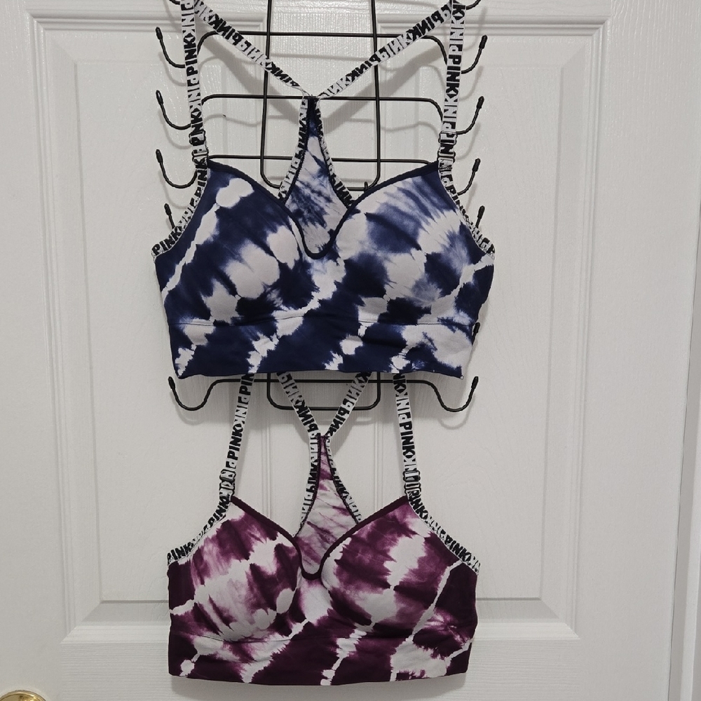 Victoria's Secret Pink and Blue Tie-Dye Bra